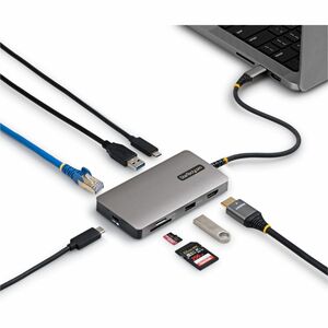 StarTech USB-C Multiport Adapter with 4K 60Hz HDMI, 140W Power Delivery, USB 10Gbps, GbE, SD / MicroSD Slots, Plug-and-Pla