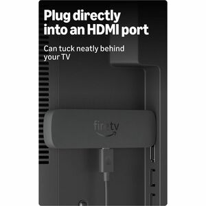 Amazon Fire TV Stick Network Audio/Video Player - 1 GB / 8 GB - Wireless LAN - AC Power Cable Included - Black - Alexa - H