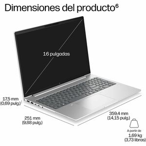 HP ProBook 4 G2i 40.6 cm (16") Notebook - WUXGA - Intel Core 5 Series 3 320 - 16 GB - 512 GB SSD - Pike Silver Aluminum - 