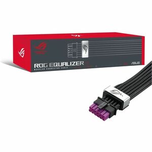 The ROG Equalizer is an etched 12V-2x6 PCIe cable that delivers balanced PSU-to-ROG Equalizer power to minimize current va