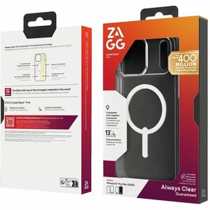 ZAGG Crystal Palace Snap Case for Apple iPhone 17 Pro Max Smartphone - Textured Edge, Textured Grip - Crystal Clear - 1 / 