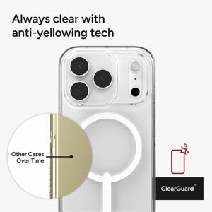ZAGG Crystal Palace Snap Case for Apple iPhone 17 Pro Smartphone - Textured Edge, Textured Grip - Crystal Clear - 1 / Pack