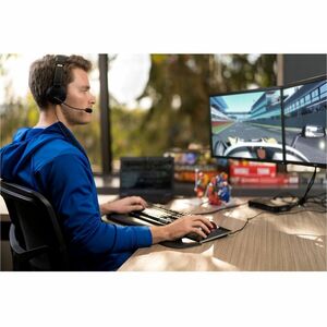 Kensington Kabel Kopfbügel, Über das Ohr Stereo Headset - Schwarz - Binaural - Ohrumschließend - 182,9 cm Kabel - Geräusch
