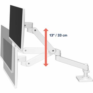 Ergotron Mounting Arm for Monitor, Display, LCD Display - White - Height Adjustable - 1 Display(s) Supported - 86.4 cm (34