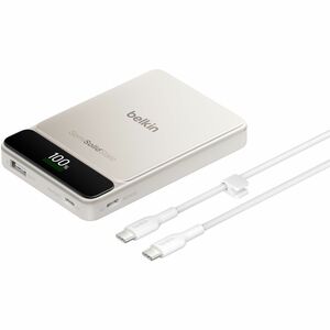 Belkin UltraCharge Pro Power Bank - Sand - 10000 mAh - 60 W - Digital Display - Sand