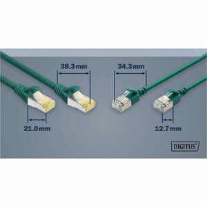 Digitus 30 cm Kategorie 6a Netzwerkkabel - 10 Stück - Cable for Netzwerkgerät - 10 Gbit/s - Patchkabel - Abschirmung - Shi