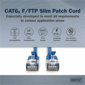 Digitus 2 m Kategorie 6a Netzwerkkabel - 10 Stück - Cable for Netzwerkgerät - 10 Gbit/s - Patchkabel - Abschirmung - Shiel