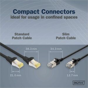 Digitus 3 m Kategorie 6a Netzwerkkabel - 10 Stück - Cable for Netzwerkgerät - 10 Gbit/s - Patchkabel - Abschirmung - Shiel