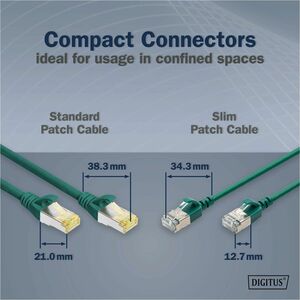 Digitus 1,50 m Kategorie 6a Netzwerkkabel - 10 Stück - Cable for Netzwerkgerät - 10 Gbit/s - Patchkabel - Abschirmung - Sh