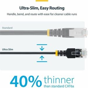 StarTech.com Ultra Slim 30 cm Kategorie 6a Netzwerkkabel - 10 Pack - Cable for Netzwerkgerät, Router, Schalter - 10 Gbit/s