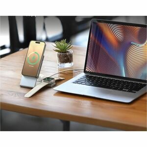Alogic Matrix+ Power Bank - White - For USB Type C Device, iPhone, Qi-enabled Device - 5000 mAh - 12 V Input - White