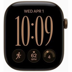 Apple Watch Series 12 Smartwatch - 46 mm Case Height - 40 mm Case Width - Dunkelbronze Tasche, Farbe - Oliv Band Color - A