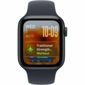 Apple Watch SE 3 GPS 40mm Midnight Aluminium Case with Navy Blue Sport Band - S/M