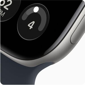 Apple Watch Series 12 GPS + Cellular 46mm Space Grey Aluminium Case with Navy Blue Sport Band - M/L