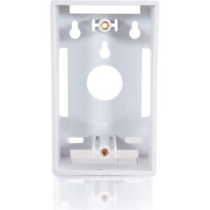 C2G Single Gang Wall Box - White - 1-gang - White