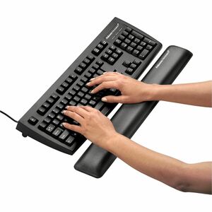 Fellowes® MICROBAN® Gel keyboard Wrist Rest - Graphite (9175301) - 0.56" x 18.38" x 2.75" Dimension - Graphite - Gel, Poly