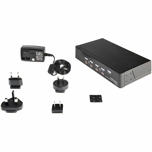 StarTech.com 4 Port DisplayPort KVM Switch w/ Audio - USB, Keyboard, Video, Mouse, Computer Switch Box for 2560x1600 DP Mo