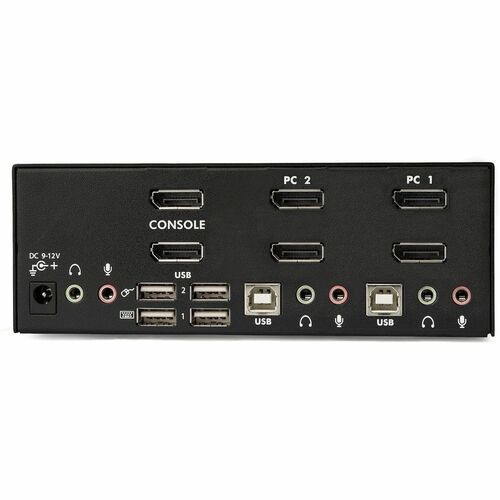 StarTech.com Dual Monitor DisplayPort KVM Switch - 2 Port - USB 2.0 Hub - Audio and Microphone - DP KVM Switch (SV231DPDDU