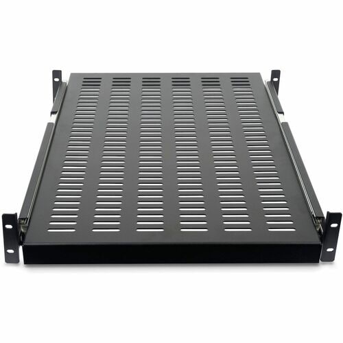 StarTech.com 2U Adjustable Mounting Depth Vented Sliding Rack Mount Shelf- 50lbs/22.7kg - Sliding Server Rack Shelf - Serv