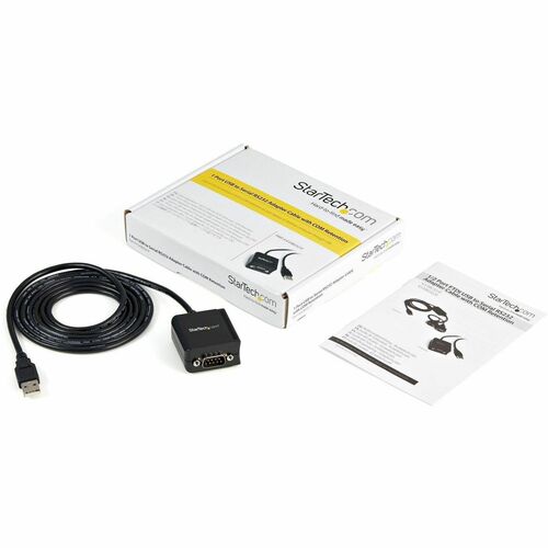 StarTech.com USB to Serial Adapter - 1 port - USB Powered - FTDI USB UART Chip - DB9 (9-pin) - USB to RS232 Adapter - 1 x 