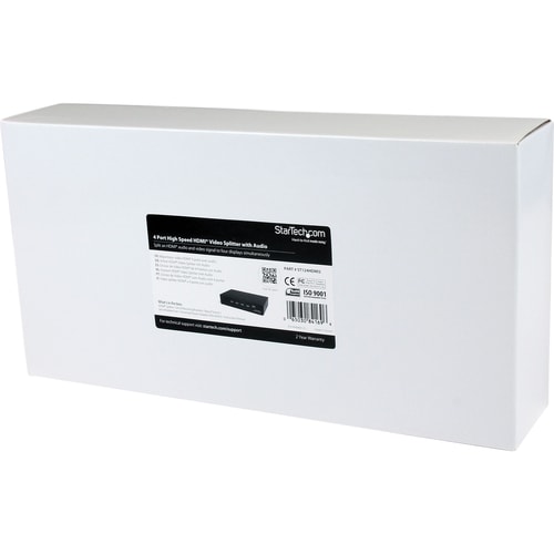 StarTech.com Divisor bifurcador HDMI de 4 puertos con amplificador - Splitter - 1920x1200 - 1080p - 1920 x 1200 - 9.14m Di