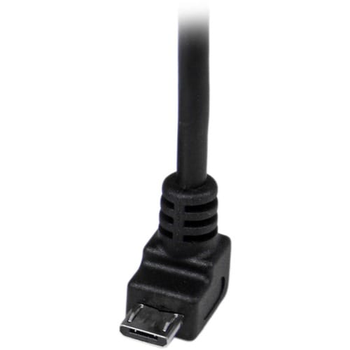 CABLE 2M MICRO USB B A USB A ACODADO HACIA ABAJO ADAPTADOR