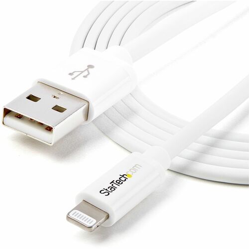 StarTech.com Cable Largo Lightning a USB de 2m - Carga Rápida y Sincronización para iPhone/iPad/iPod - Blanco - Cable for 
