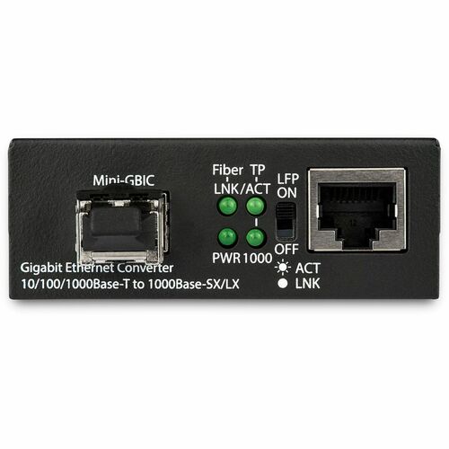 StarTech.com Gigabit Ethernet Glasfaser Medienkonverter - 850nm MM LC - 500m - Mit MM SFP Transceiver - 2 Anschluss(e) - 1