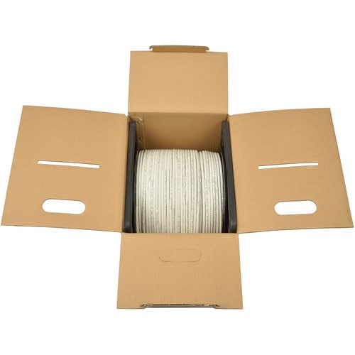 1000FT CAT6 BULK CABLE WHITE GIGABIT SOLID PLENUM CMP PVC