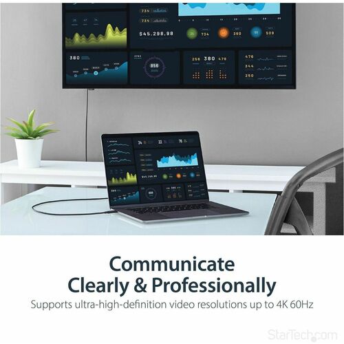 StarTech.com 1 m DisplayPort/Thunderbolt 3 AV-Kabel - 1 Stück - Cable for Audio-/Video-Gerät, Monitor, Projektor, MacBook,