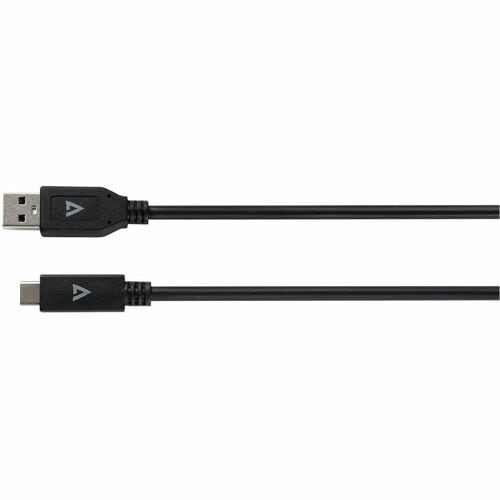 V7 V7U3.1AC-1M-BLK-1E 1.01 m USB-C/USB-A Data Transfer Cable - Cable for USB Device, Wall Charger, MAC, Mobile Device - Fi