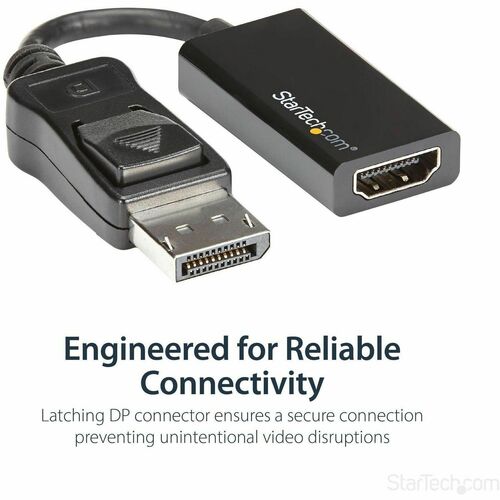 StarTech.com DisplayPort to HDMI Adapter - 4K DP to HDMI Converter - UHD 4K 60Hz - 1 x 20-pin DisplayPort 1.4 Digital Audi