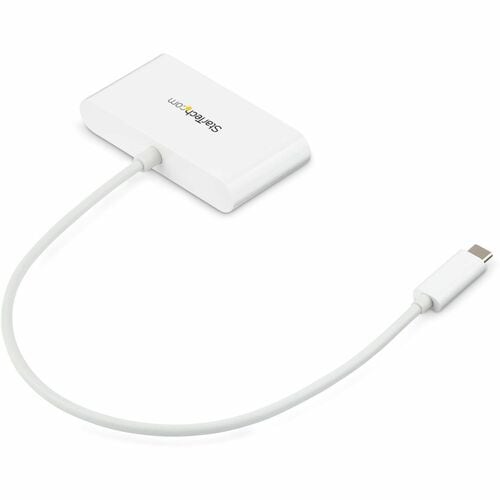 StarTech.com Concentrador USB 3.0 de 3 Puertos con USB-C y Ethernet Gigabit - Hub de USB Convencional - 5Gbps - Blanco - S