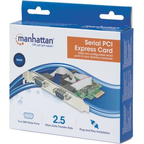 TARJETA SERIAL PCI EXPRESS DOS PUERTOS DB9 PARA INSTALACIONDE BUSES EXPRESS X1 X4 X8 X16 - PCI Express 1.1 x1 - PC - 2 x N