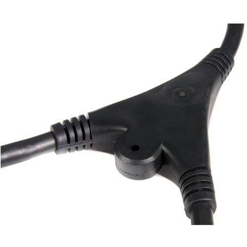 StarTech.com Cable de 3m de Extensión de Alimentación de Computadora, C14 a 2x C13, Extensor de Cable, IEC-320-C14 a IEC-3