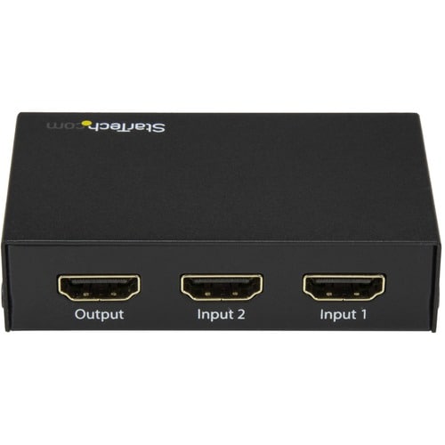 StarTech.com Audio/Video Switchbox - Cable - TAA Compliant - 3840 × 2160 - 4K - 2 Input Device - 1 Display - Display, Proj