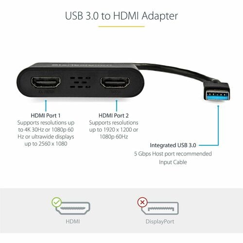 USB ADAPTER TO HDMI 4K M/F 2-CHANNEL AUDIO