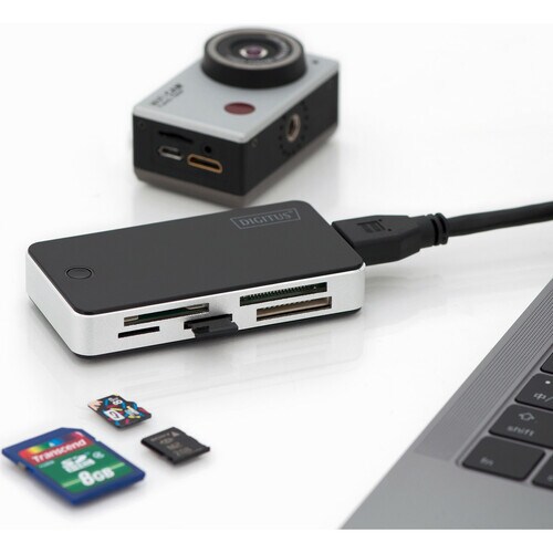 Digitus DA-70330-1 Kartenleser - USB 3.0 - Extern - 1 - SD, SDHC, miniSD, Memory Stick, Memory Stick Micro (M2), CompactFl