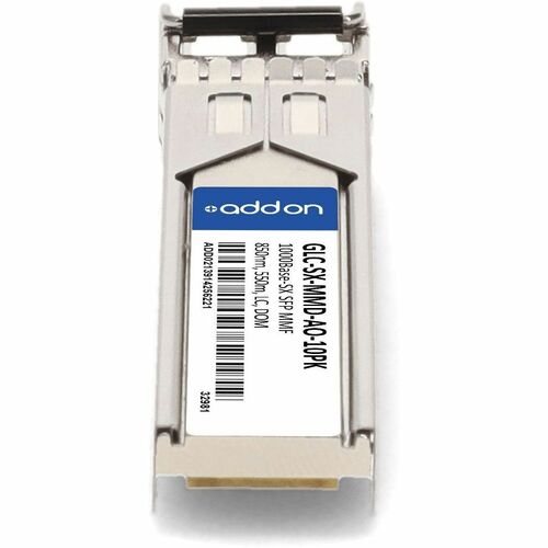 AddOn SFP (mini-GBIC) - 1 x LC 1000Base-SX Network - 10 - TAA Compliant - For Data Networking, Optical Network - Optical F
