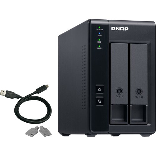Système de stockage DAS QNAP TR-002 - 2 x Total de compartiments Bureau - Serial ATA/600 Contrôleur - RAID - 0, 1, JBOD RA
