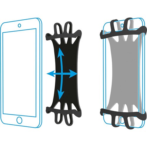 MOBILIS Carrying Case (Wristband) Smartphone - Black - Drop Resistant, Break Resistant, Anti-slip - Silicone Body - Armban