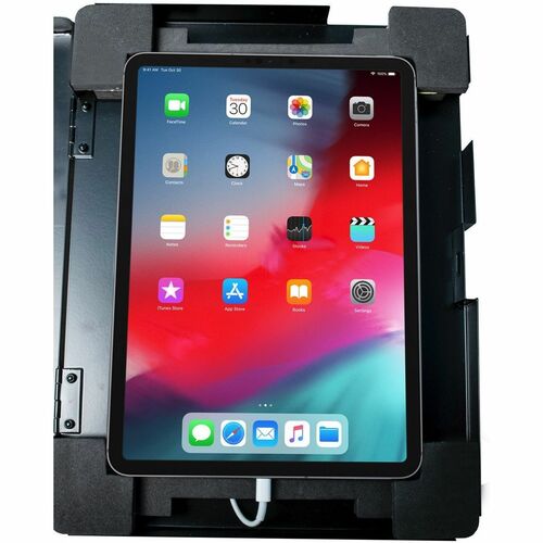 PREMIUM HEIGHT-ADJUSTABLE FLOOR-TO-DESK SECURITY KIOSK