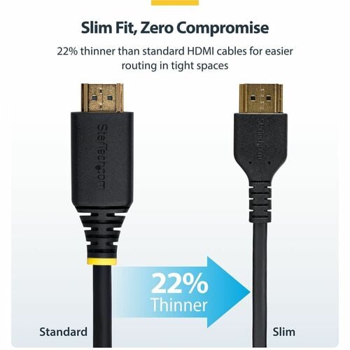 StarTech.com 1m Premium Certified HDMI 2.0 Cable with Ethernet - 3ft High Speed UHD 4K 60Hz HDR Durable Rugged Ultra HD HD