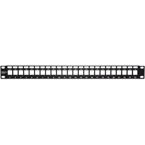 TRENDnet TC-KP24 24 Port(s) Blank Patch Panel - 1U High - Rack-mountable