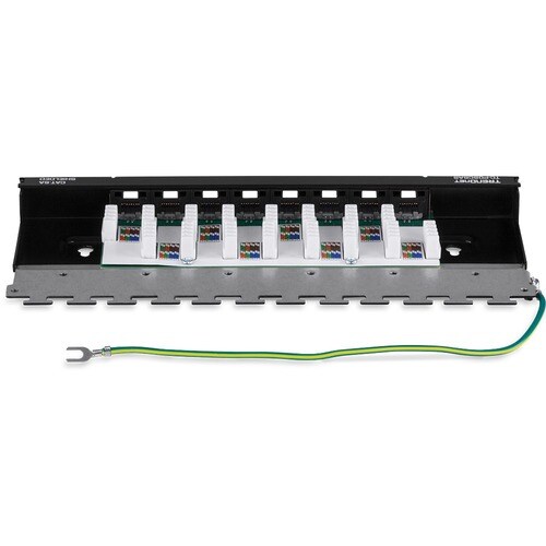 TRENDnet TC-P08C6AS 8 Port(s) Network Patch Panel - TAA Compliant - 8 x RJ-45 - 0.5U High - Wall Mountable