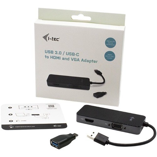 Adattatore A/V i-tec - 1920 x 1080 Supported - Nero