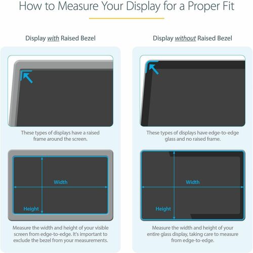 StarTech.com Monitor Privacy Screen for 24" Display - Widescreen Computer Monitor Security Filter - Blue Light Reducing Sc