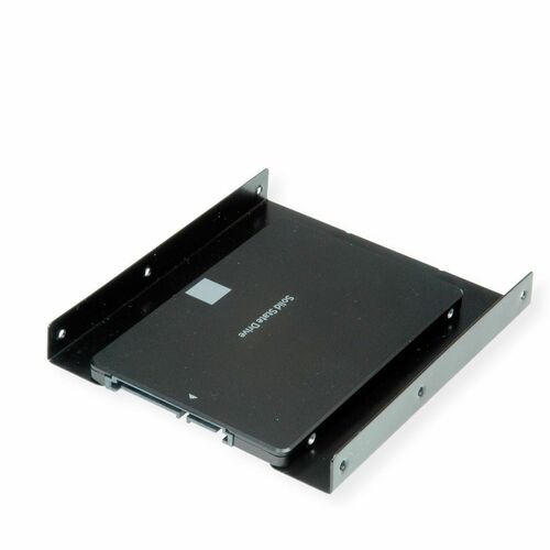 ROLINE Montageadapter, 3,5 Zoll Rahmen für 1x 2.5 HDD/SSD, Metall, schwarz