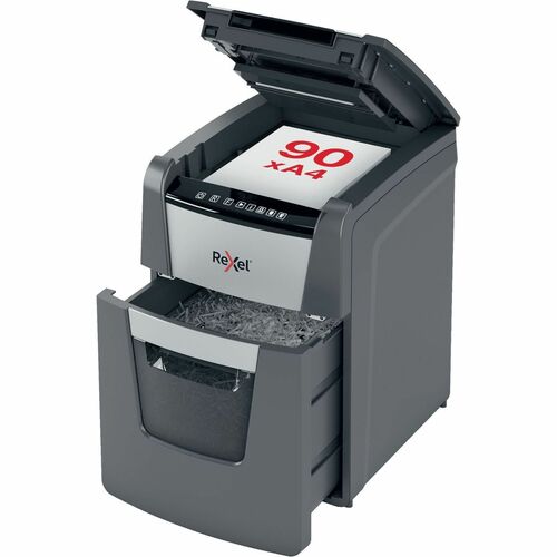 Rexel Optimum AutoFeed+ 90X Paper Shredder - Continuous Shredder - Cross Cut - 99 Per Pass - for shredding Paper - 4 mm x 