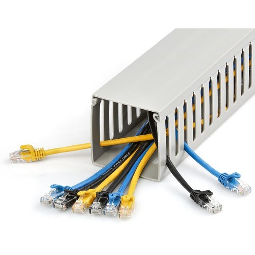 StarTech.com Cable Management Raceway w/Parallel Slots 78in - Network Cable Hider Kit - Slotted Wire Duct System - Cord Co